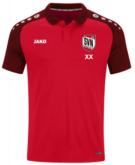 SVN Polo Performance rot/schwarz 